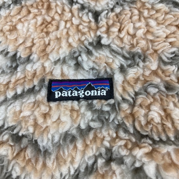 Patagonia Retro X Deep Pile Aztec Hooded Sherpa Fleece Jacket - Picture 2 of 6